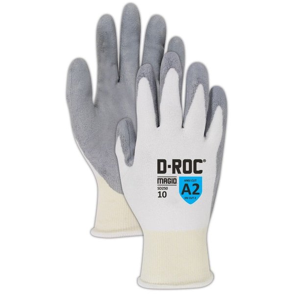 Magid DROC SD250 Hyperon Blend PU Palm Coated Gloves  Cut Level A2 SD250-9